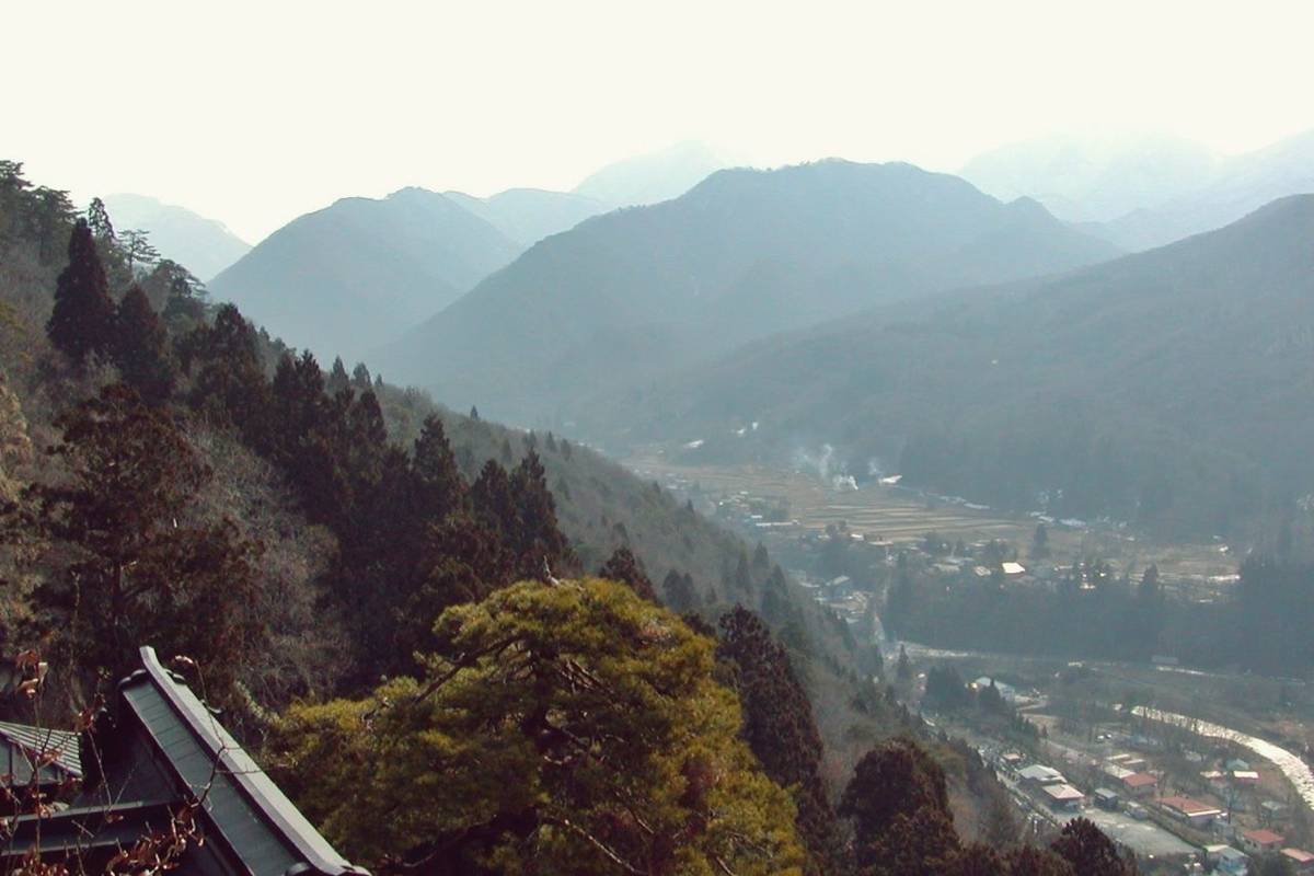 山寺の展望台からの景色