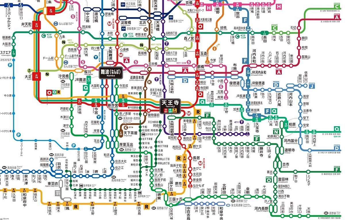 天王寺駅【路線図/構内図/出口案内/周辺風景/観光スポット】 - 東京