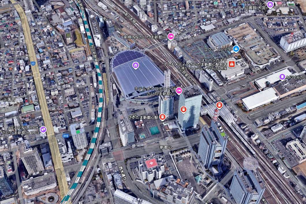 さいたま新都心駅 俯瞰写真