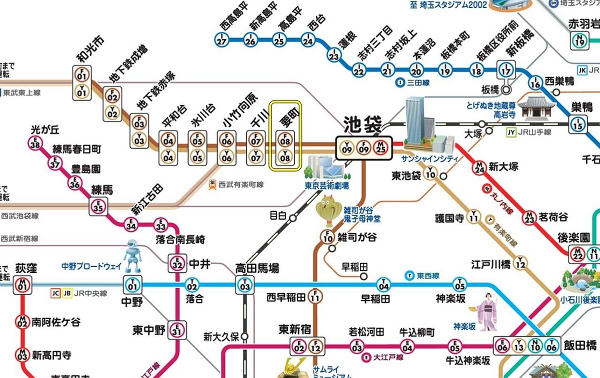 要町駅【路線図/構内図/周辺風景/出口案内(1～6)】 - 東京フォト鉄道