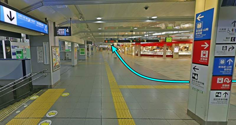 品川駅のJR在来線の通路