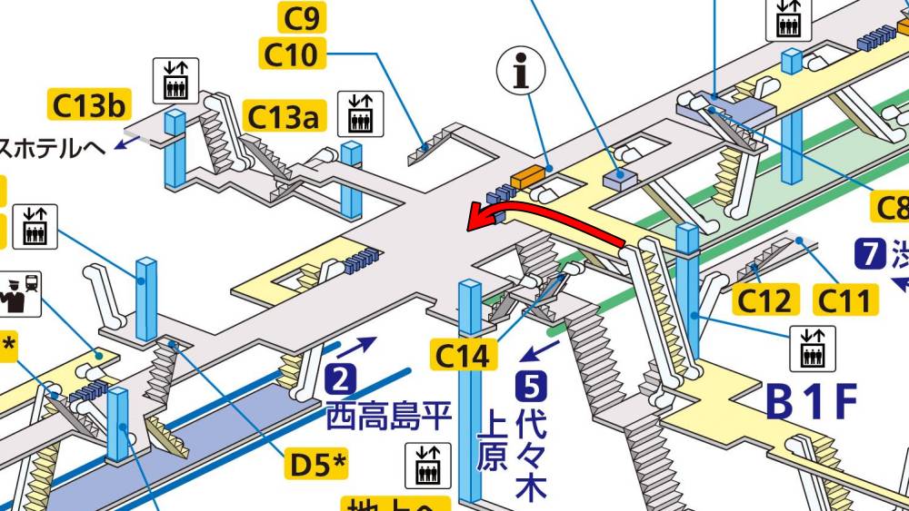 大手町駅で東西線から三田線に乗り換える方法【所要時間/乗車位置/道順