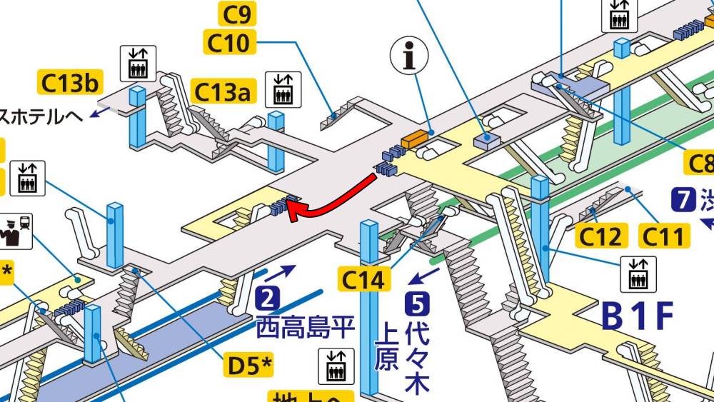 大手町駅で東西線から三田線に乗り換える方法【所要時間/乗車位置/道順