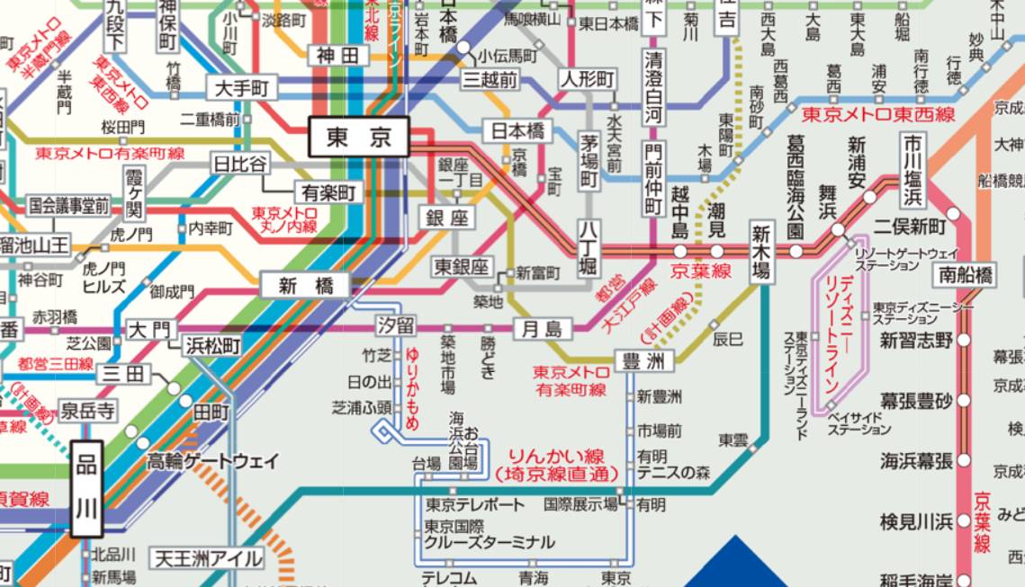 新富町駅【路線図/構内図/周辺風景/出口案内(1～7番出口】 - 東京