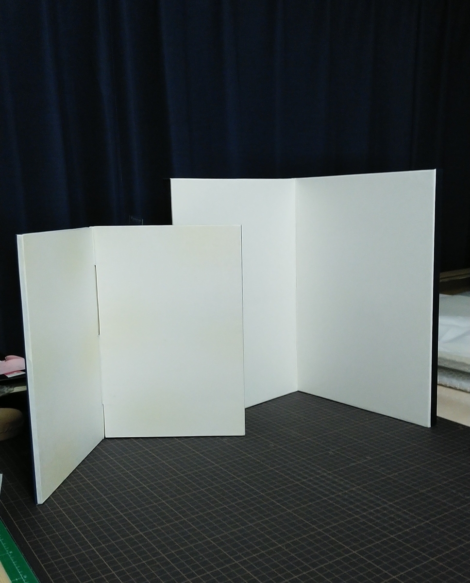 ミニ屏風作成中 Diario Di Carta Studio 小さな工房の日記