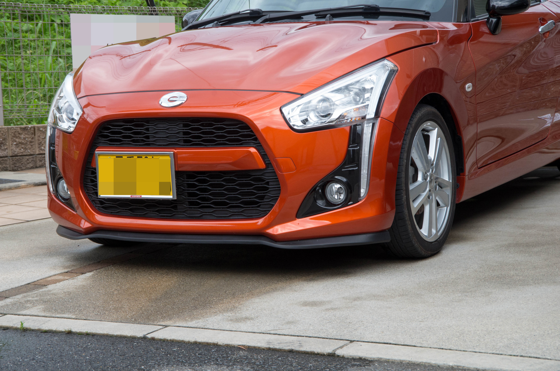 コペン(LA400K)にアンダースポイラーを 汎用リップスポイラーEZLIP