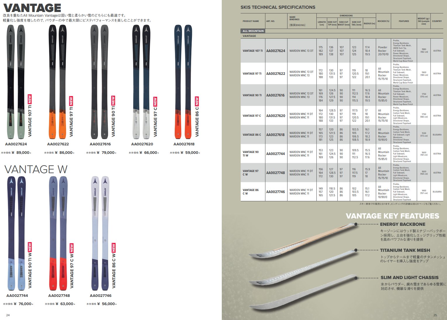 スキー ATOMIC Vantage 97C 188cm 133-97-122 Atomic Vantage 97 C Ski Review