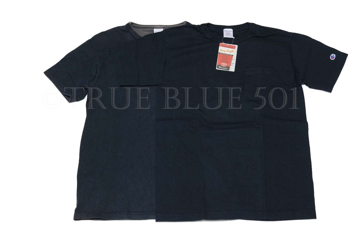 Champion T1011の経年変化・経年劣化 ボロボロなTシャツ - TRUE BLUE 501