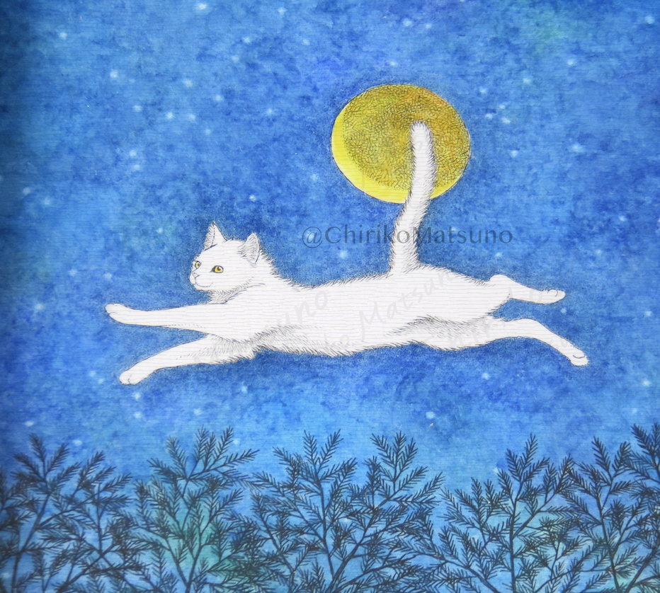 鳥withねこ展 作品紹介2 - 創作の果てに [ペン画制作の記録]
