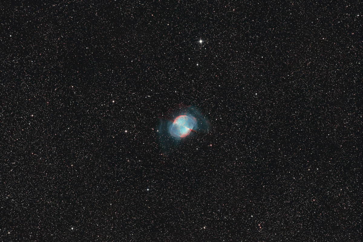 M27 亜鈴状星雲（デュアルナローバンドフィルターでの撮影