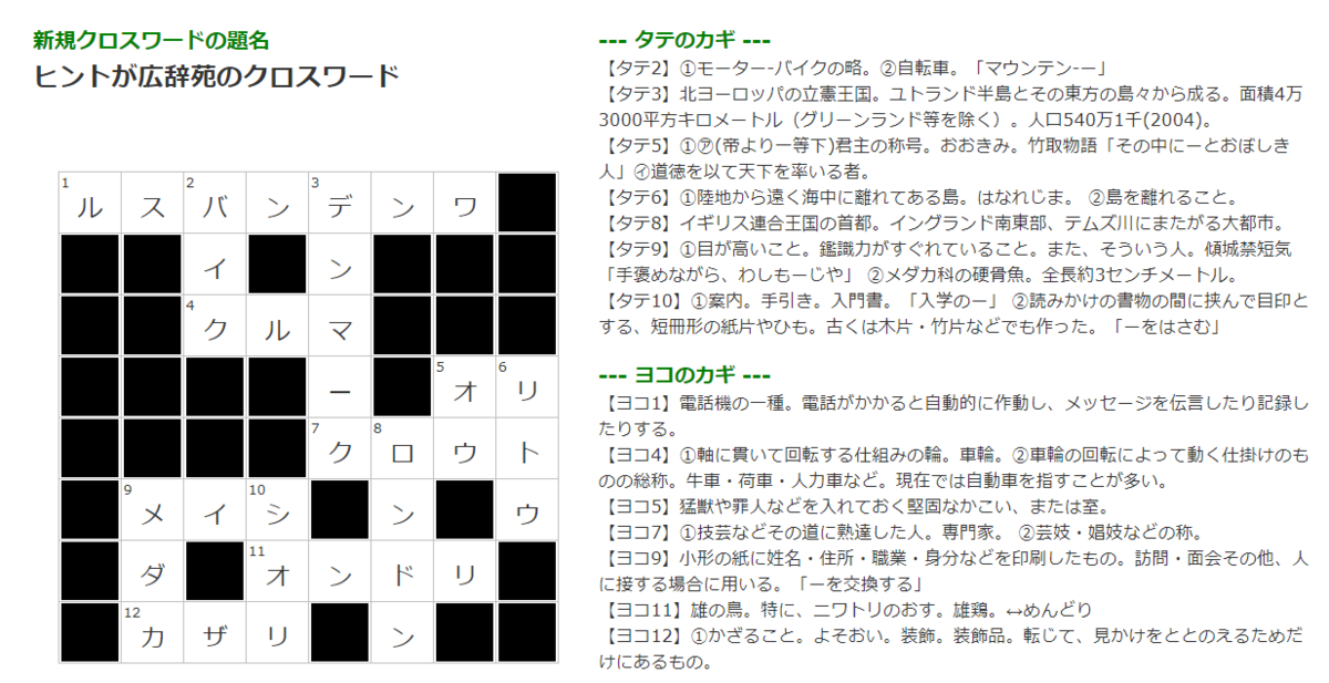 クロスワードパズルとは ゲームの人気 最新記事を集めました はてな