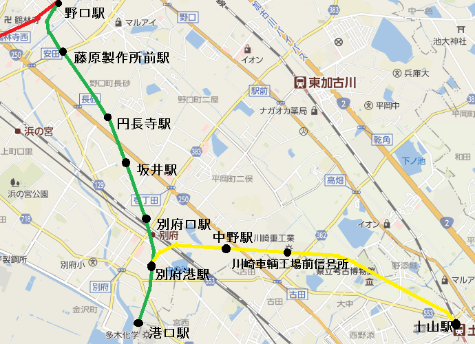 【別府鉄道　野口線（廃線）】乗車券　加古川→（野口経由）別府港　小人 別府鉄道 野口線（廃線）】乗車券 加古川→（野口経由）別府港 小人