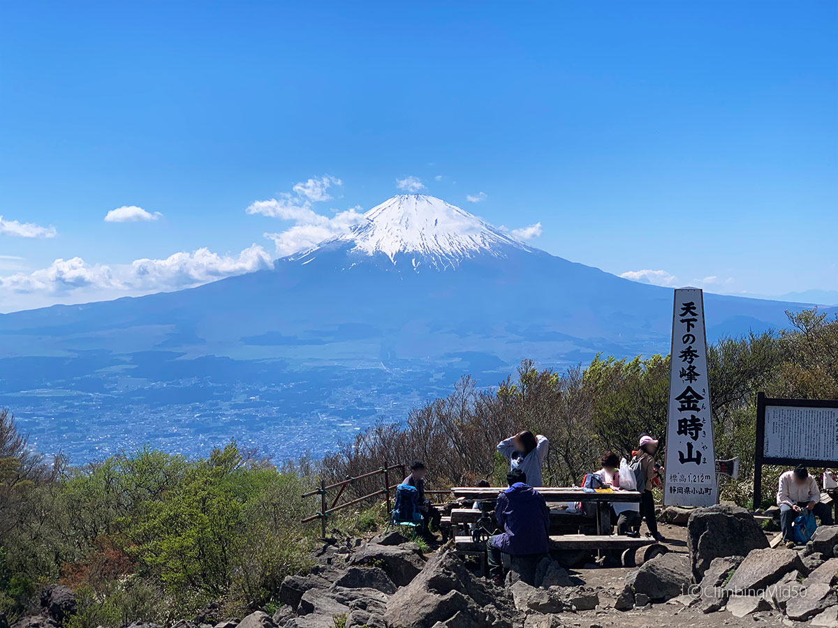 金時山山頂からの富士山