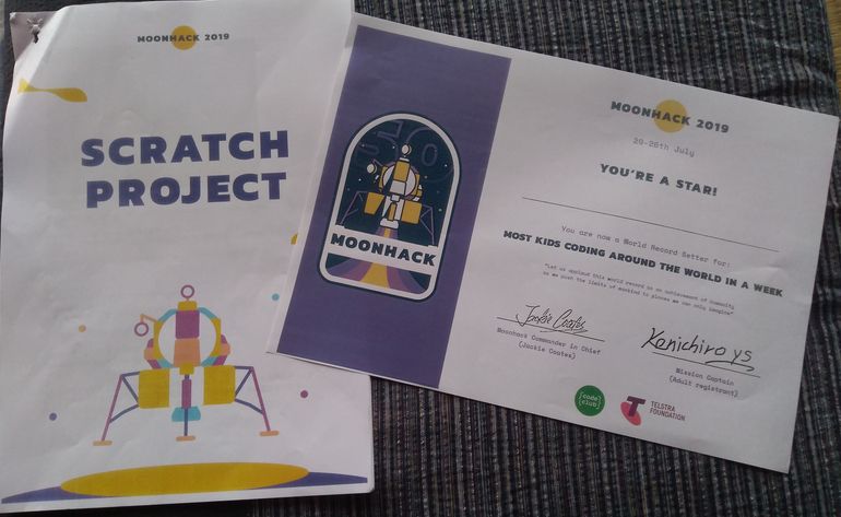 【報告】MOONHACK2019 Scratchプロジェクト 2019/7/20第7回CoderDojo東濃(開催レポート)
