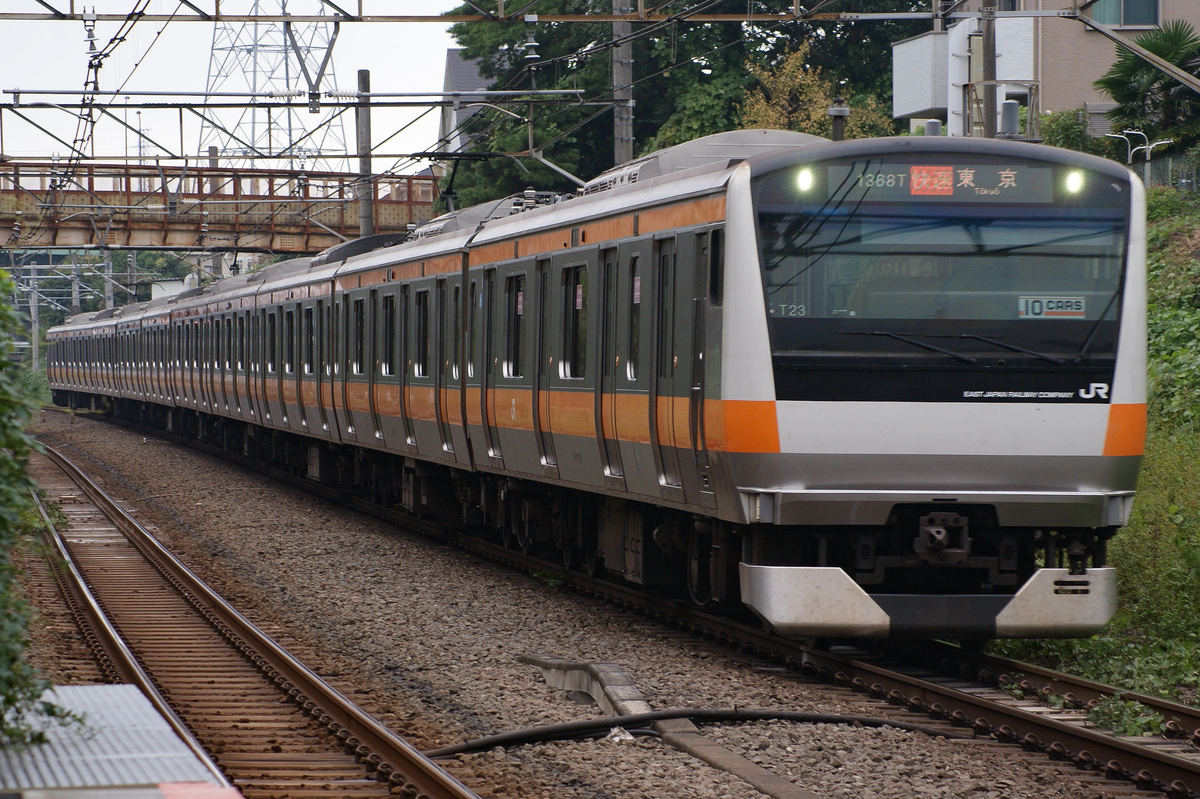 E233系0番台中央線T編成　10両 E233系0番台 T26編成 中央特快 東京行き
