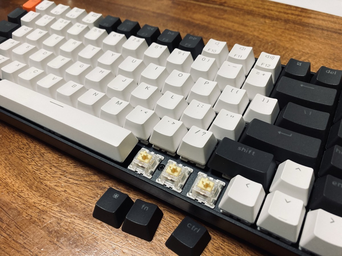 メカニカルキーボード Keychron k2 の赤軸が軽過ぎるので黄色軸 メカニカルキーボード Keychron k2 の赤軸が軽過ぎるので黄色軸