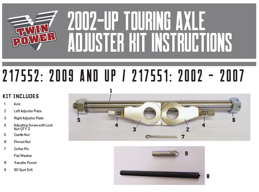パーツ：Twin Power「Touring Axle Adjuster」 Cray Cray Post