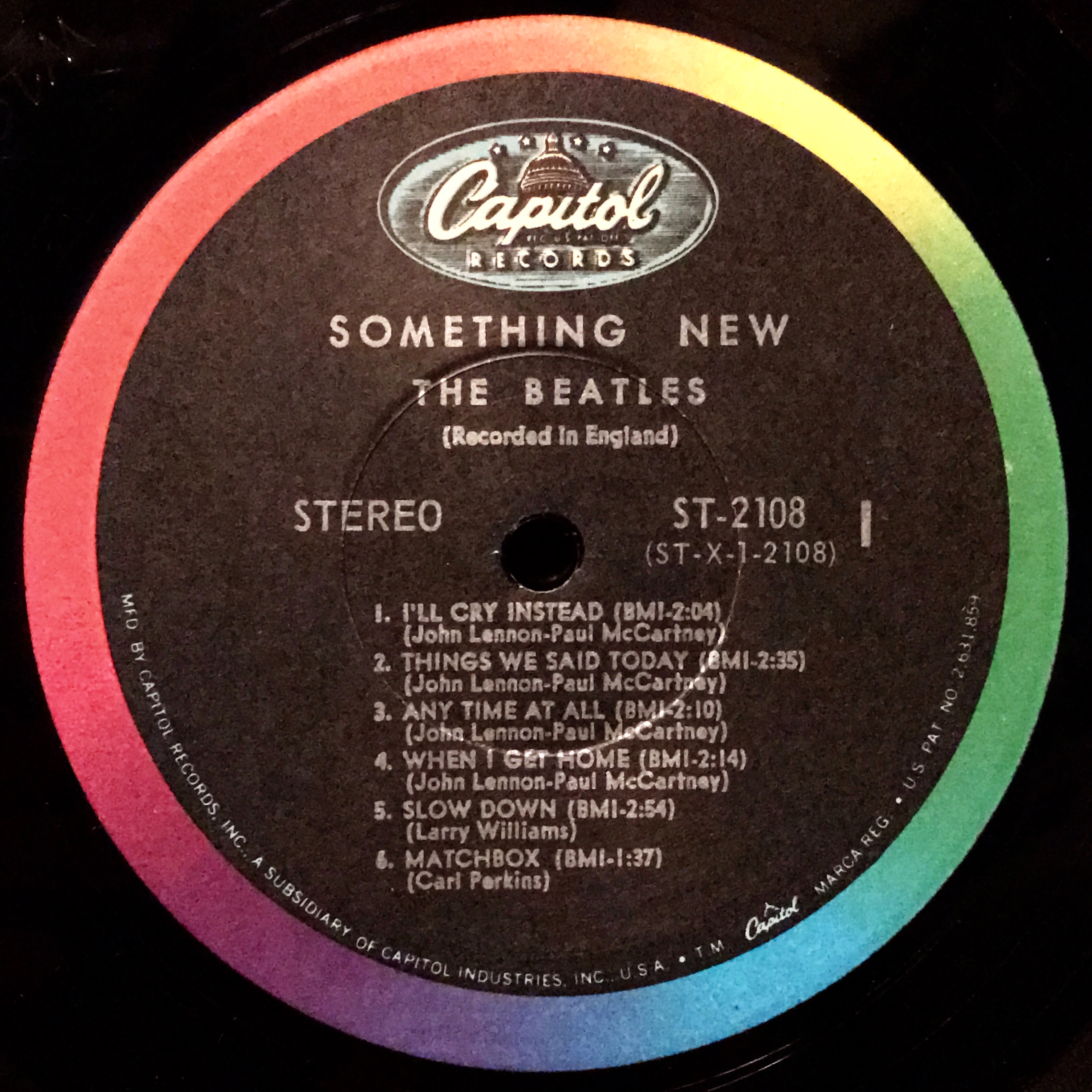 Something New / The Beatles【UK Export 盤(ステレオ)、US盤(ステレオ