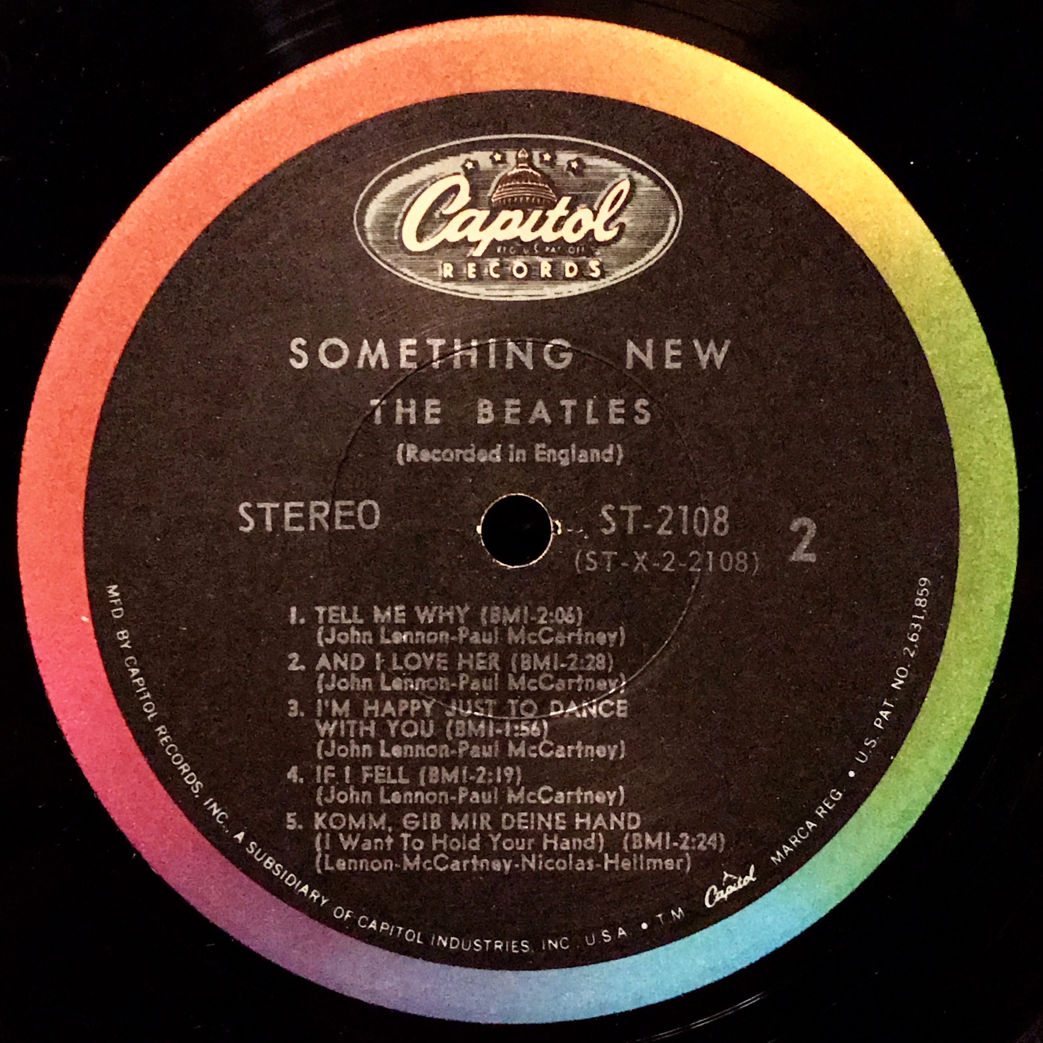 Something New / The Beatles【UK Export 盤(ステレオ)、US盤(ステレオ