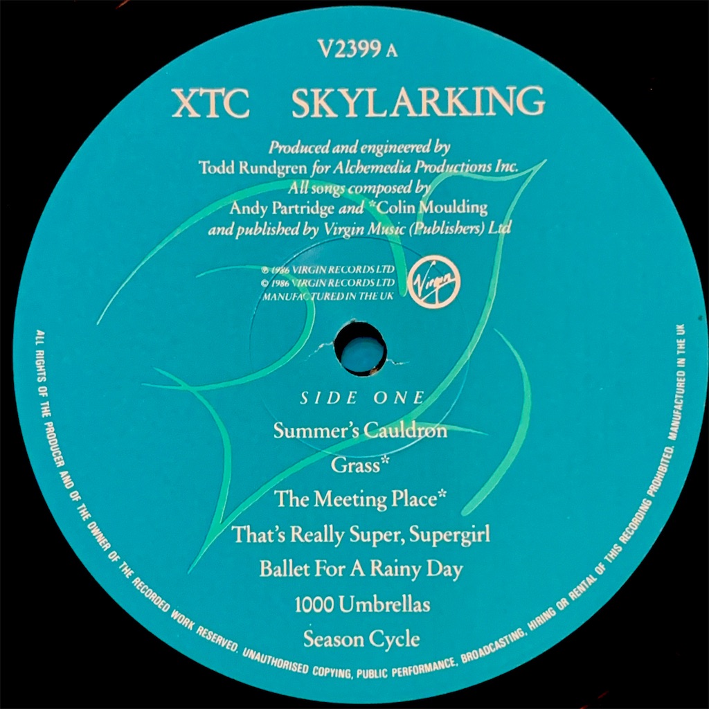 Skylarking / XTC【UK盤】 - レコード評議会