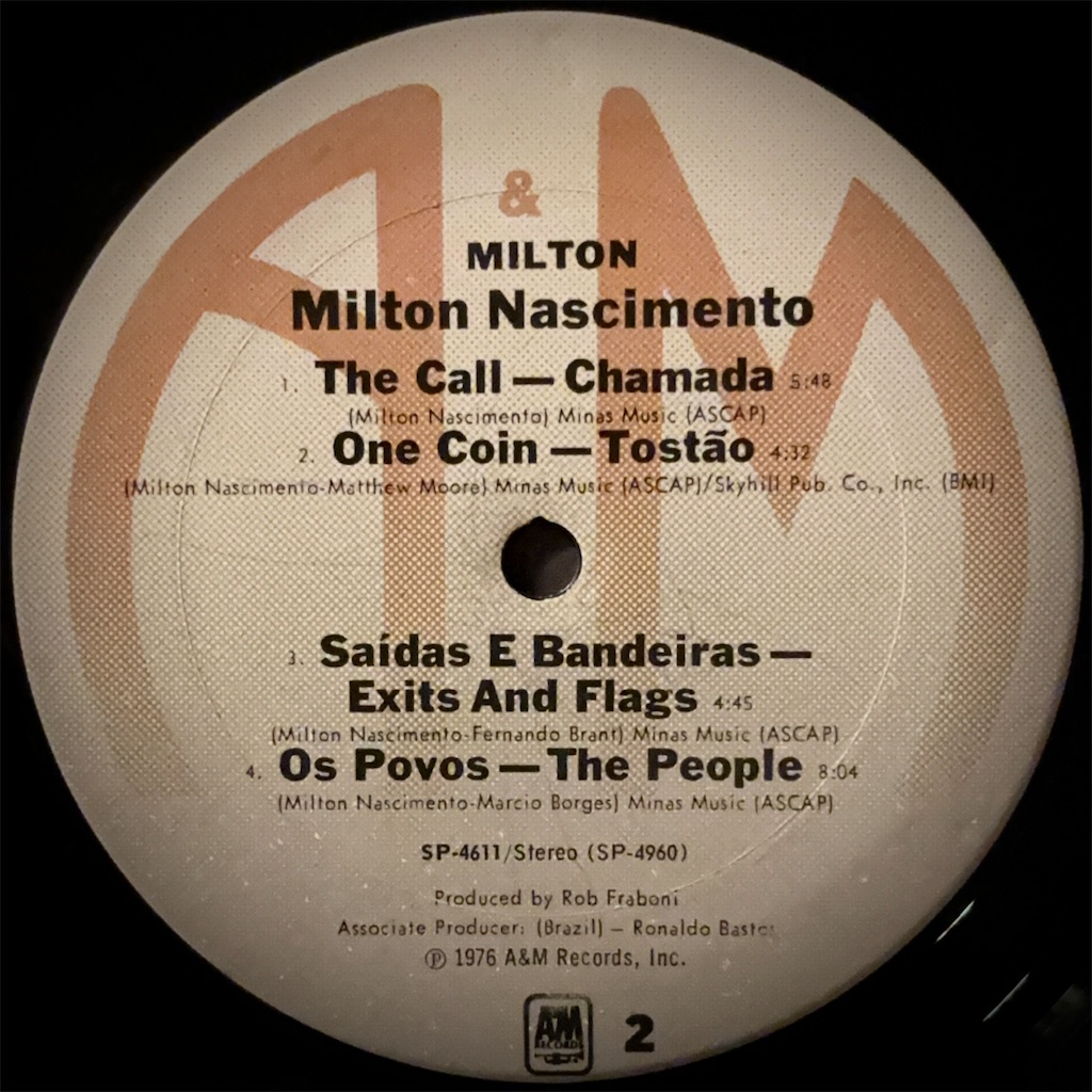 Milton / Milton Nascimento【US盤】 - レコード評議会