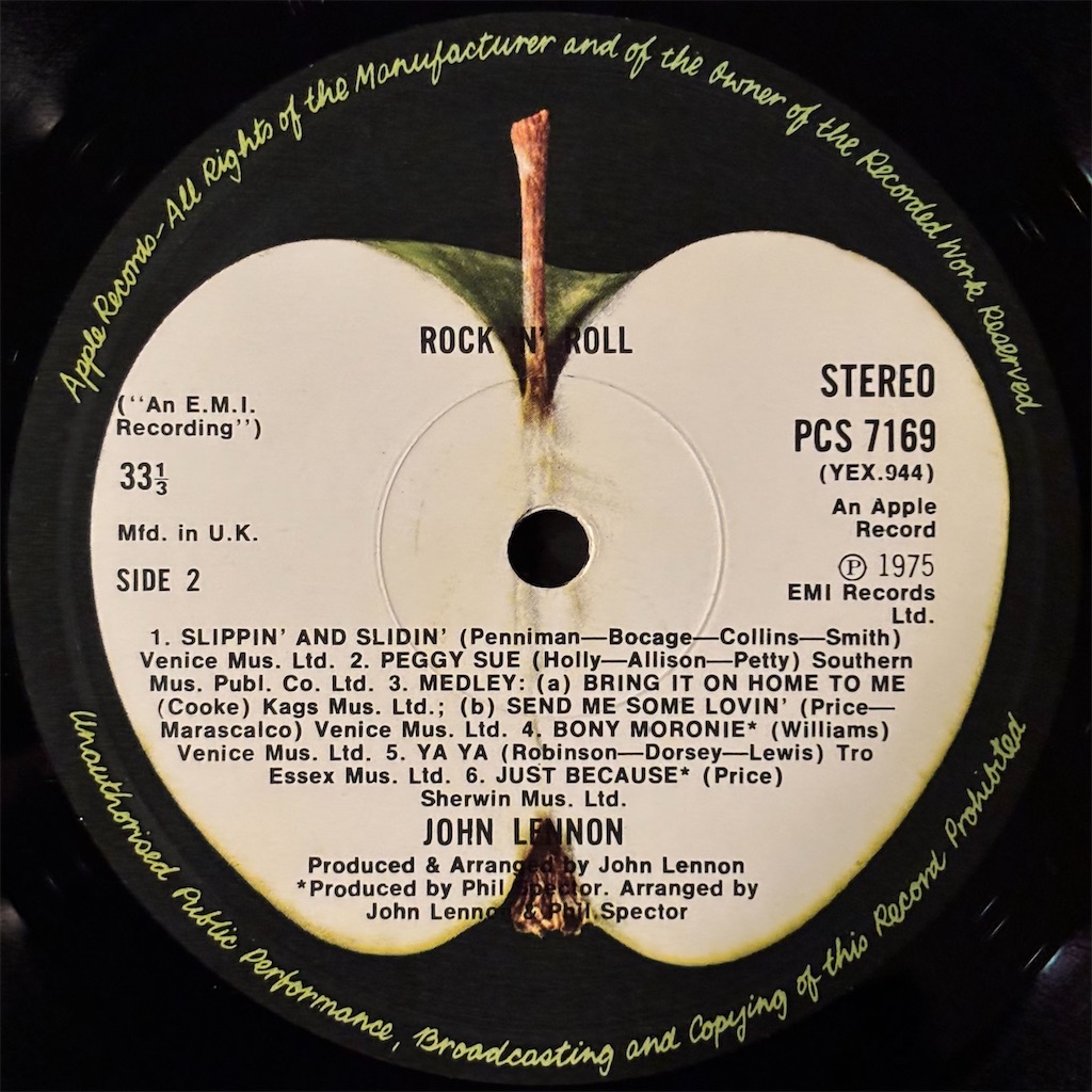 Rock 'N' Roll / John Lennon【UK盤】 - レコード評議会