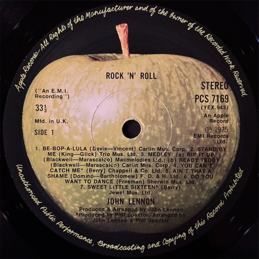 Rock 'N' Roll / John Lennon【UK盤】 - レコード評議会
