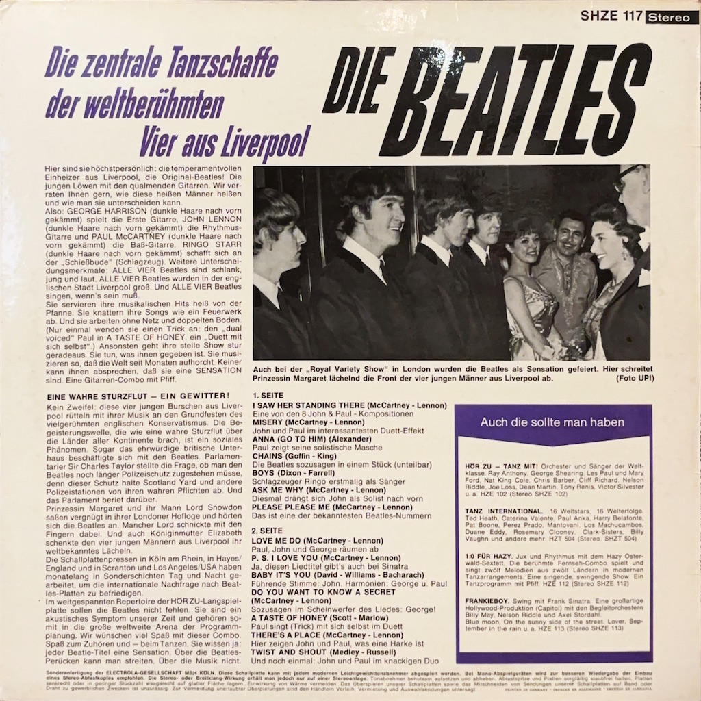 Please Please Me Und Andere Knüller / Die Beatles【ドイツ盤