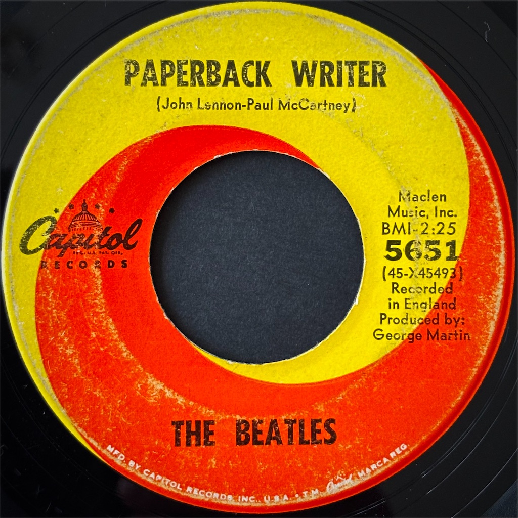Paperback Writer / The Beatles【US盤(モノラル)、デンマーク盤