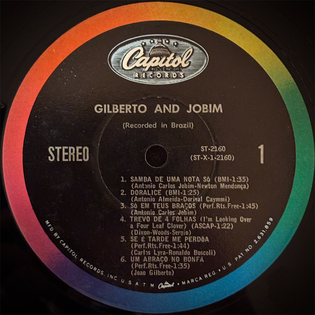 Gilberto & Jobim / João Gilberto【US盤】 - レコード評議会