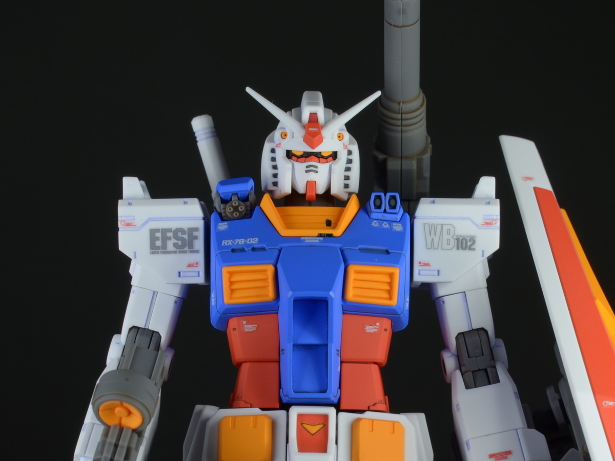 HG RX-78-02 ガンダム (GUNDAM THE ORIGIN版) 部分塗装仕上げ - Black