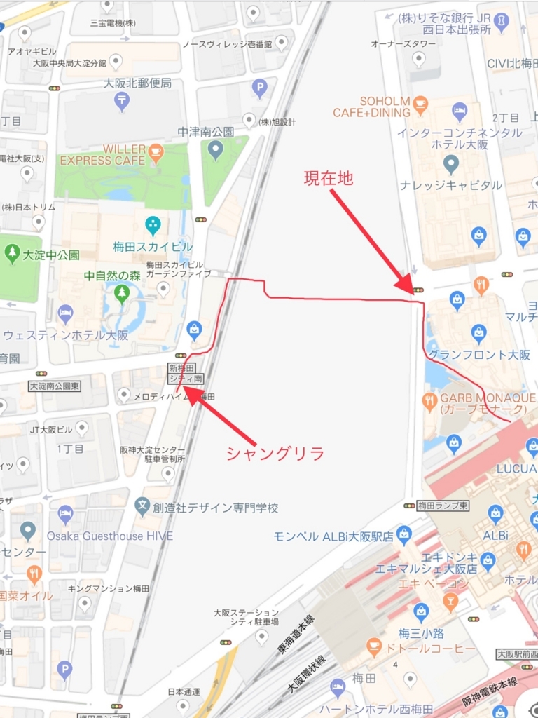 梅田シャングリラへのアクセス行き方道順 Jr大阪駅中央口から 北井重光の 2番じゃいけないんですか