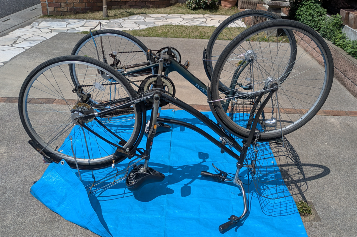 自転車の前後輪を交換修理しました。 - DIY 修理・電気工作・3D