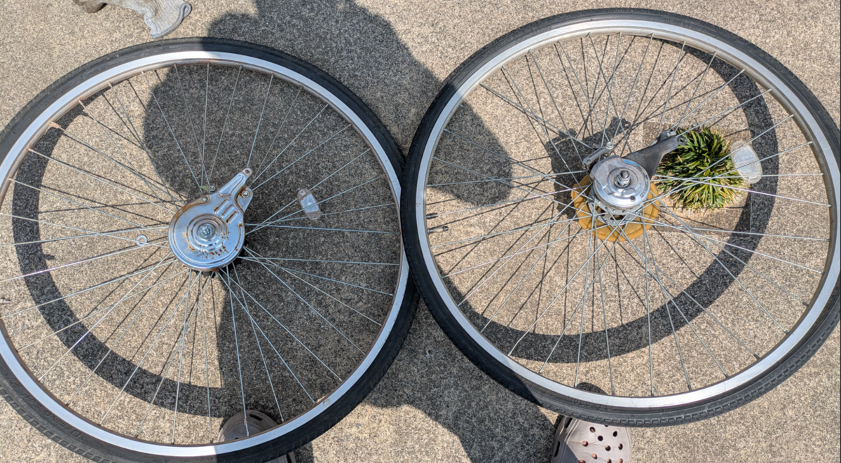 自転車の前後輪を交換修理しました。 - DIY 修理・電気工作・3D