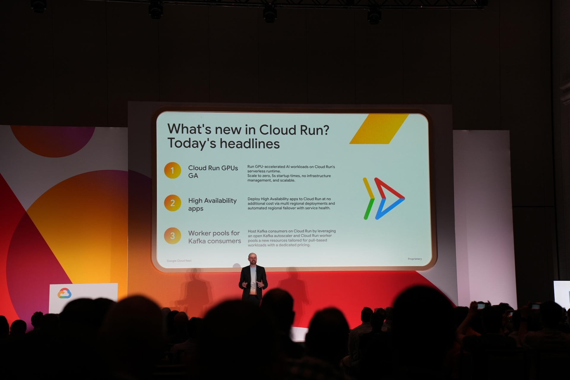Cloud Runセッションの今日のまとめについて説明しているスライド