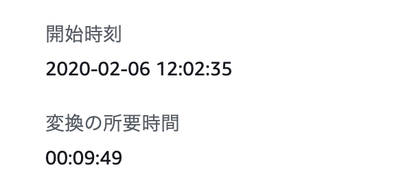 高速トランスコード結果