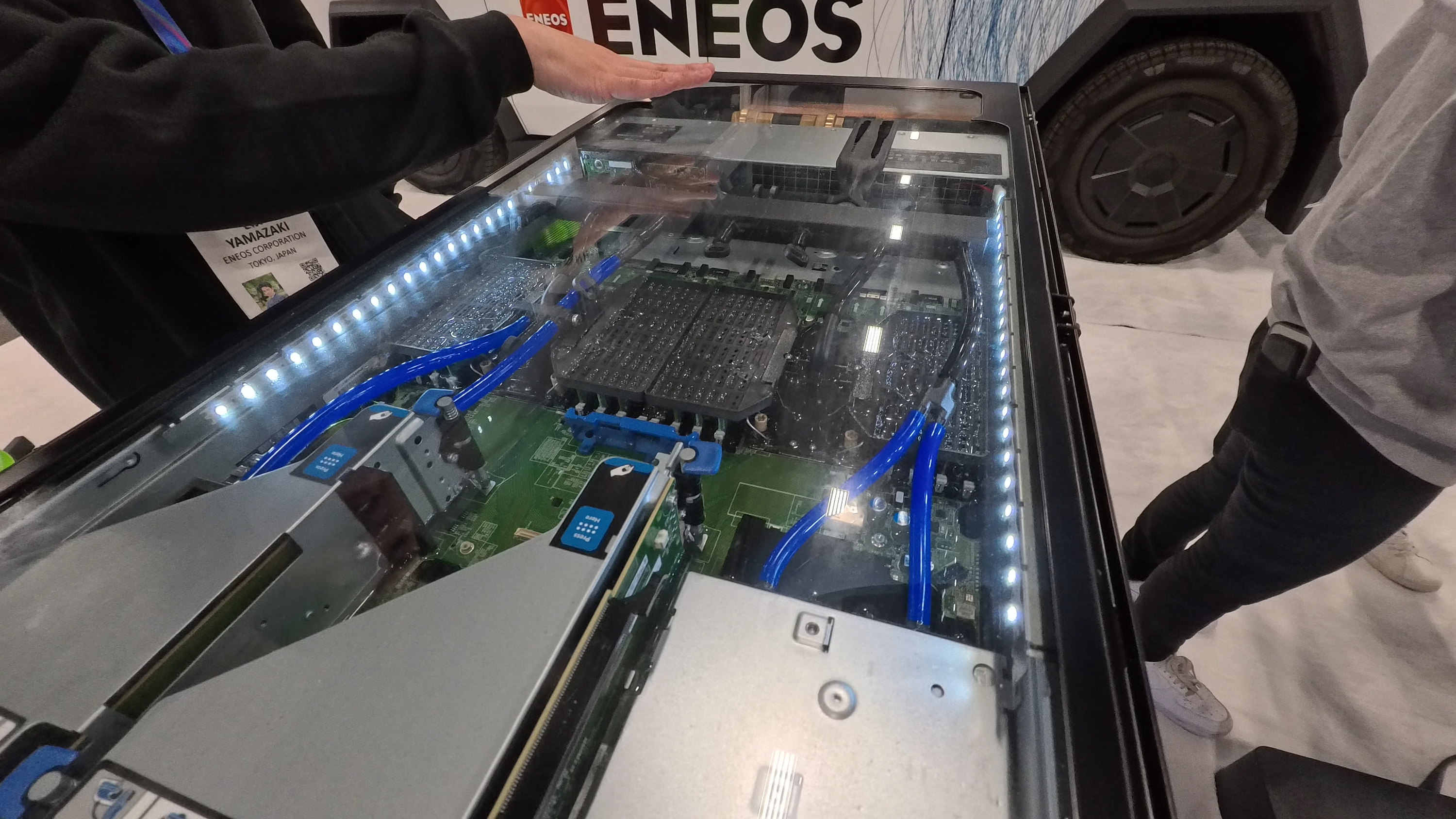 液体が循環している様子