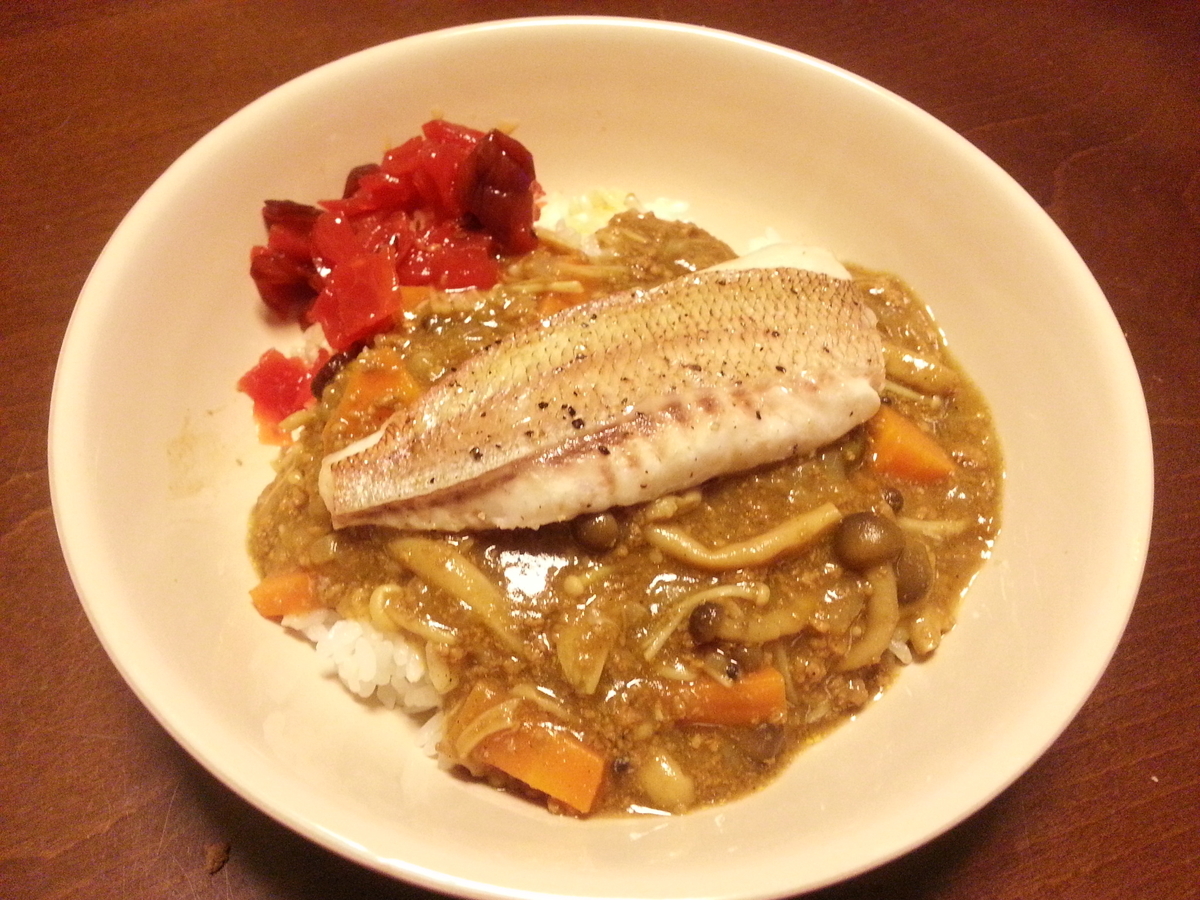 ノンフライ 白身魚あとのせカレーライス の作り方 チダイの紹介も よちよちエクスプレス