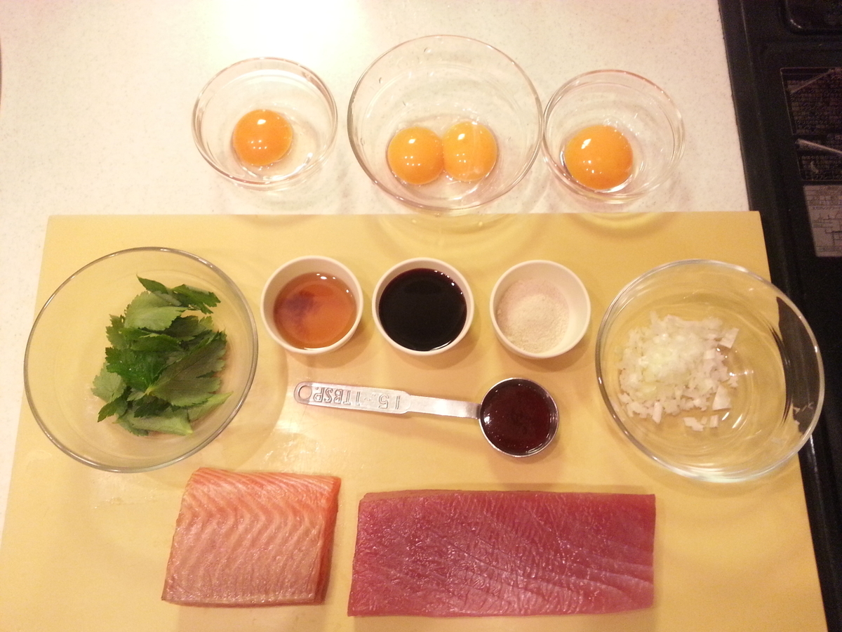 マグロとサーモンのユッケ丼 作り方 ピチットで美味しく よちよちエクスプレス