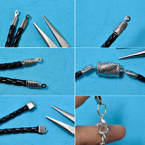 Beebeecraft Tips on How to Make Cool Black Leather Cord Bracelet for