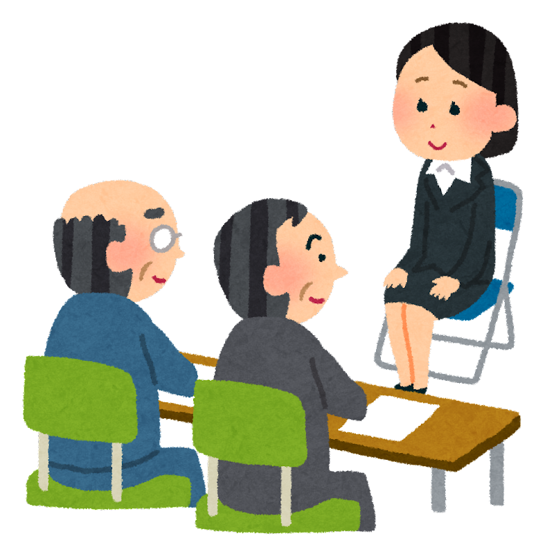 就活の面接場面