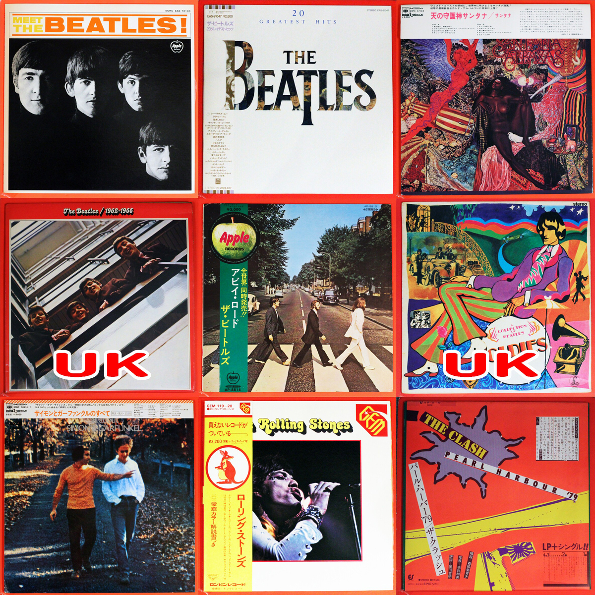 店頭追加盤》LPレコード◇The Rolling Stones、Santana、Simon