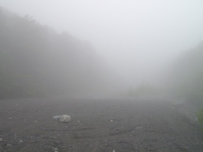 大山・雲の中