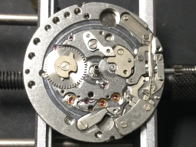 manami013さま専用 SEIKO 5 SPORTS 5126-6010（組立編；2枚の三番車） - 古時計にワニ革着せて