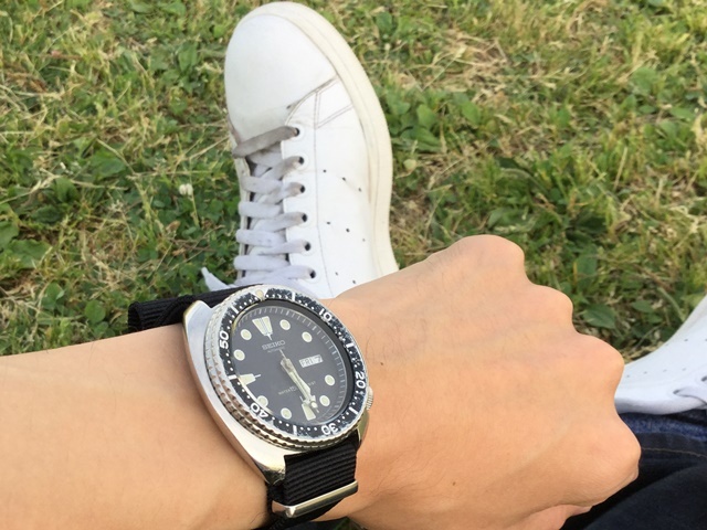 SEIKO SKX779 7S26 ブラックモンスター （自動巻機構の洗浄、ベゼル墨
