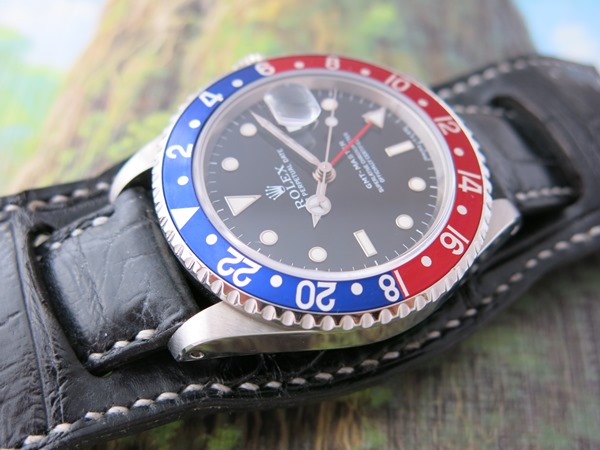 Rolex GMT master Ref.16700 専用レザーストラップ作り - 古時計