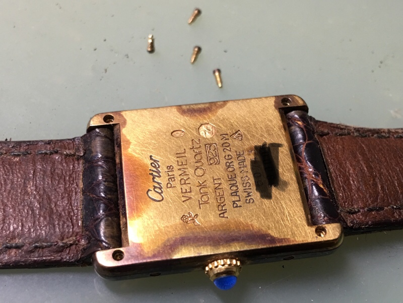 カルティエ マスト タンク 電池交換 cal.90 Cartier must de