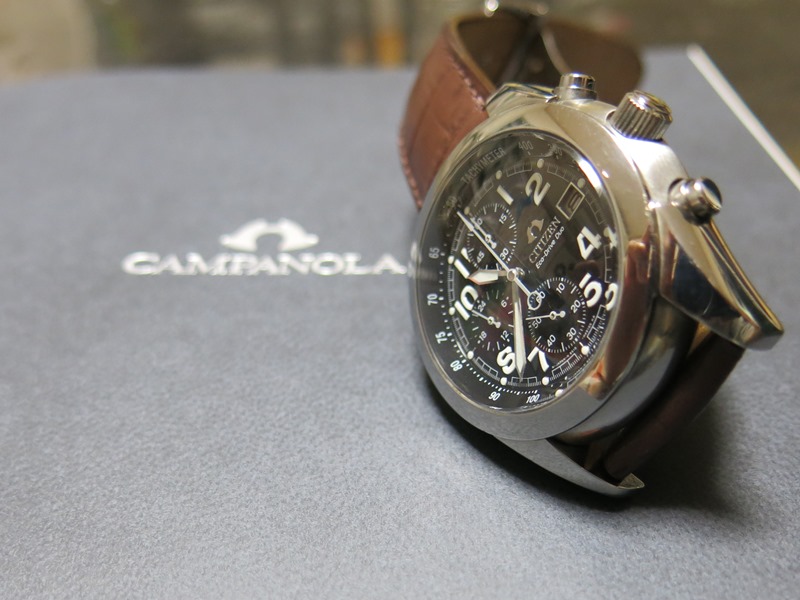 美品 カンパノラ エコドライブデュオ クロノグラフ CTJ57-0721 カンパノラ B510 エコドライブデュオ CTJ57-0721（マニアックな