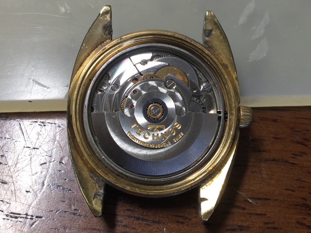 TECHNOS Sky Light ETA cal.2824 その1：分解編 - 古時計にワニ革着せて