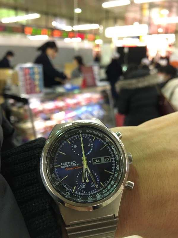 今日はファイブスポーツ スピードタイマー6138-8010 - 古時計にワニ革